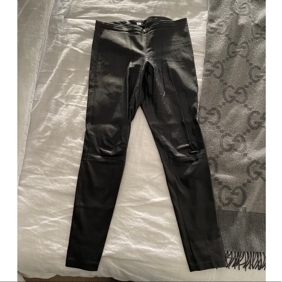 BOD & CHRISTENSEN Leather Pants in Black - Picture 1 of 3